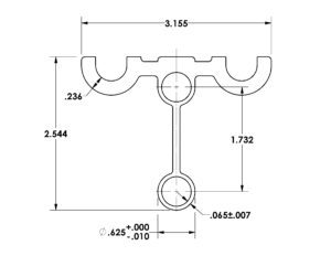 Die 3428 Miniature Extrusion
