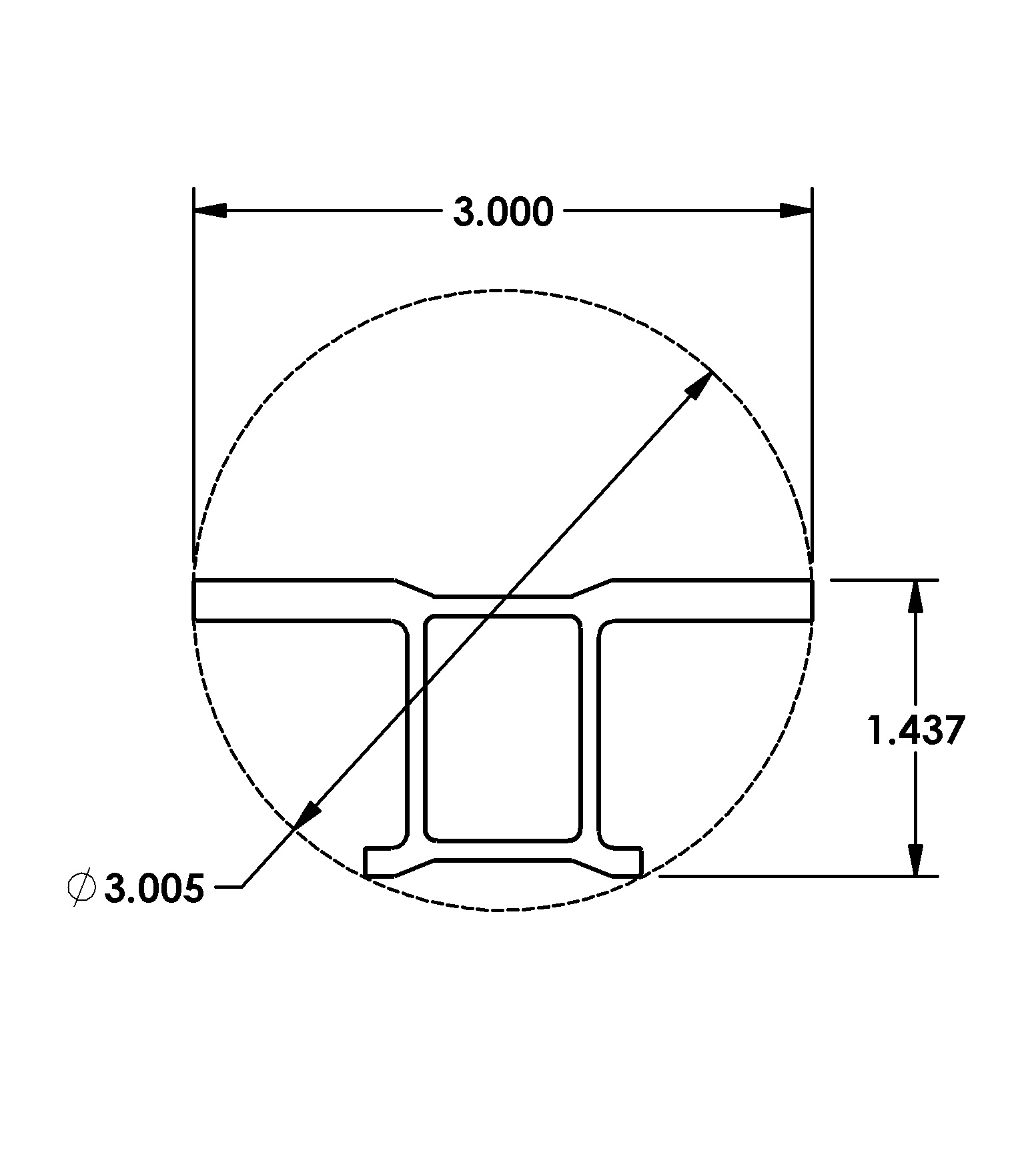 Miniature Aluminum Extrusion Die 2250